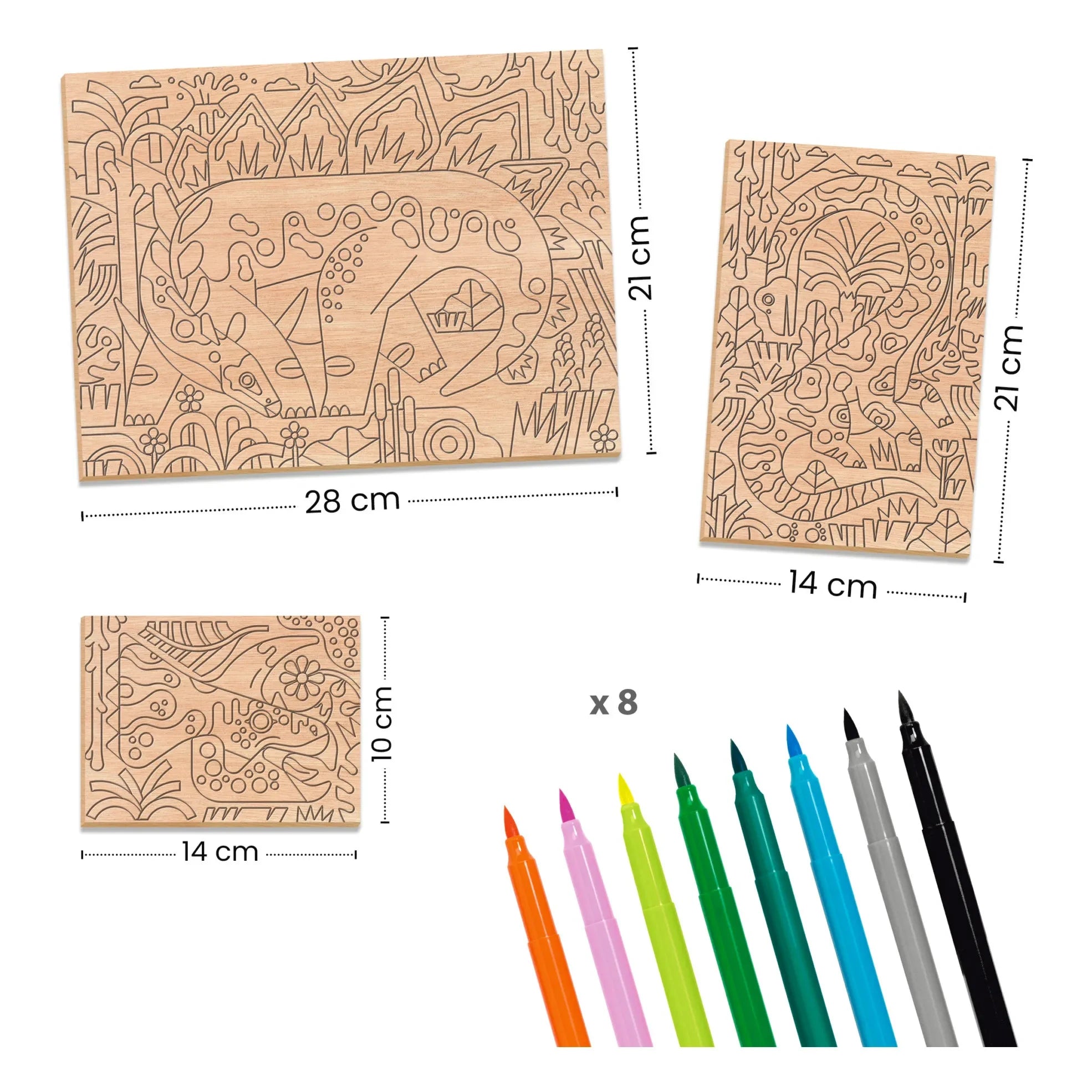 Djeco - Dinosaur World Coloring Book