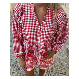 SISSEL EDELBO - Bobbie Checked Top | Red