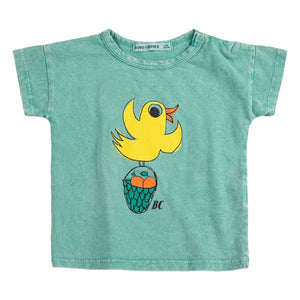 Bobo Choses - Unwashed Bird T-Shirt Organic Cotton | Green