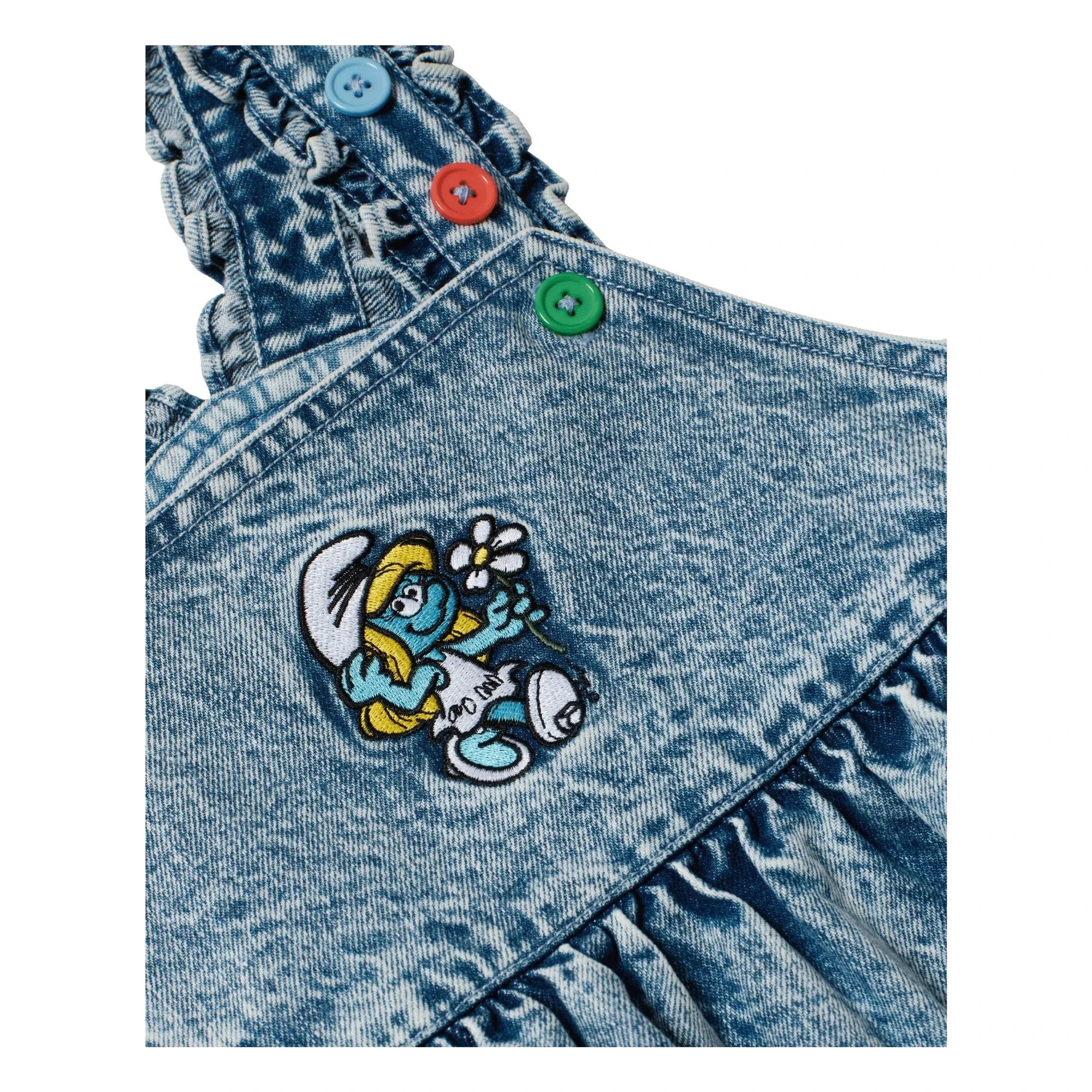 Goldie + Ace - Vestido Vaquero - Goldie + Ace x Pitufos | Azul