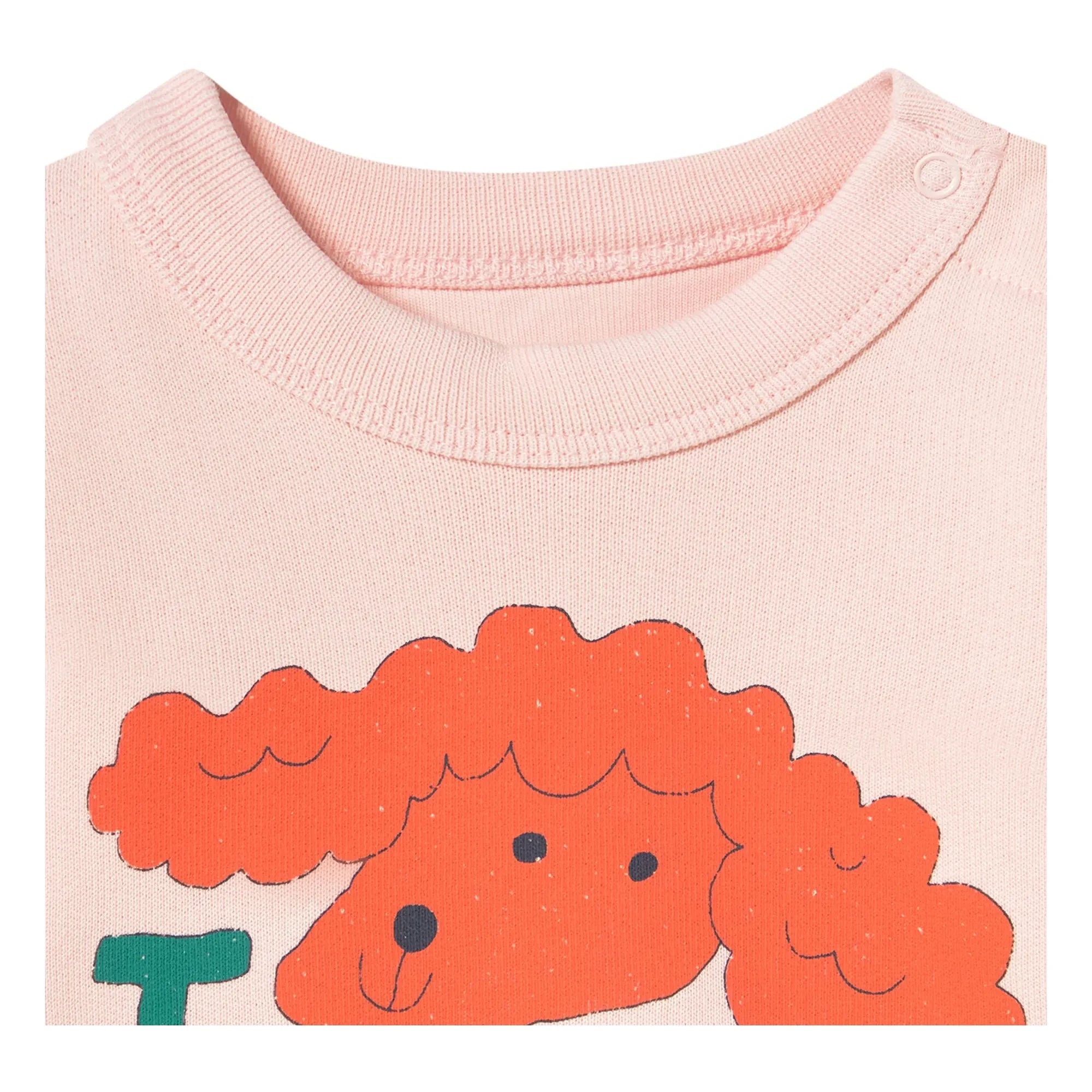Tinycottons - Sweat Dog Tiny 26 Organik Pamuklu Bebek | Soluk Pembe
