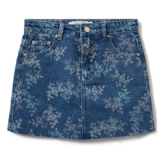 Sofie Schnoor - Cally Denim Blumen Minirock | Denim blau