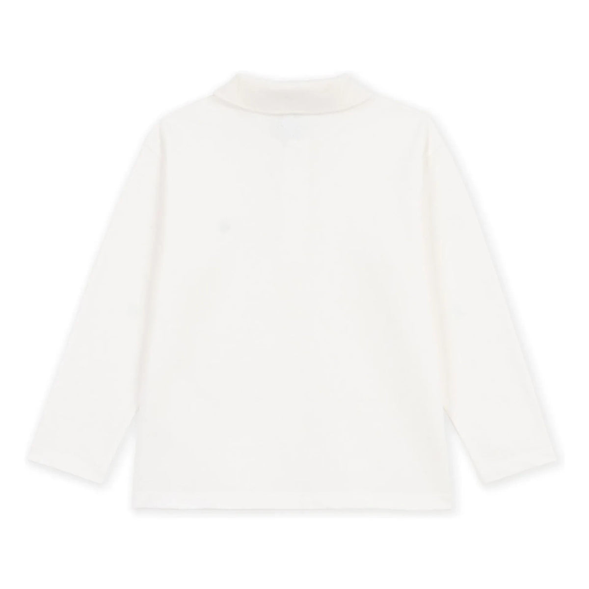 Petit Bateau - Organik pamuklu logolu polo tişört | Ekru