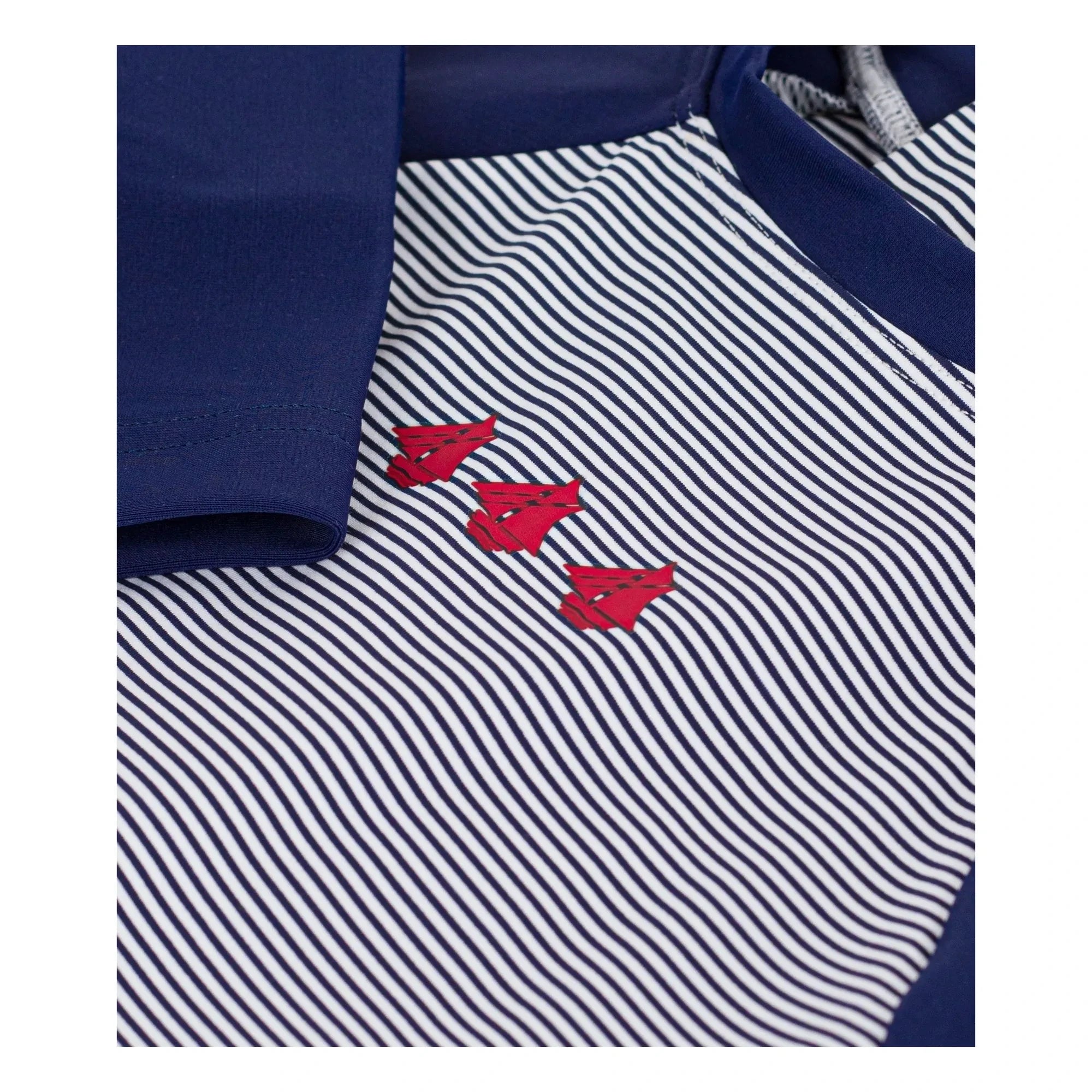 Petit Bateau - Çizgili UV korumalı mayo | Mavi