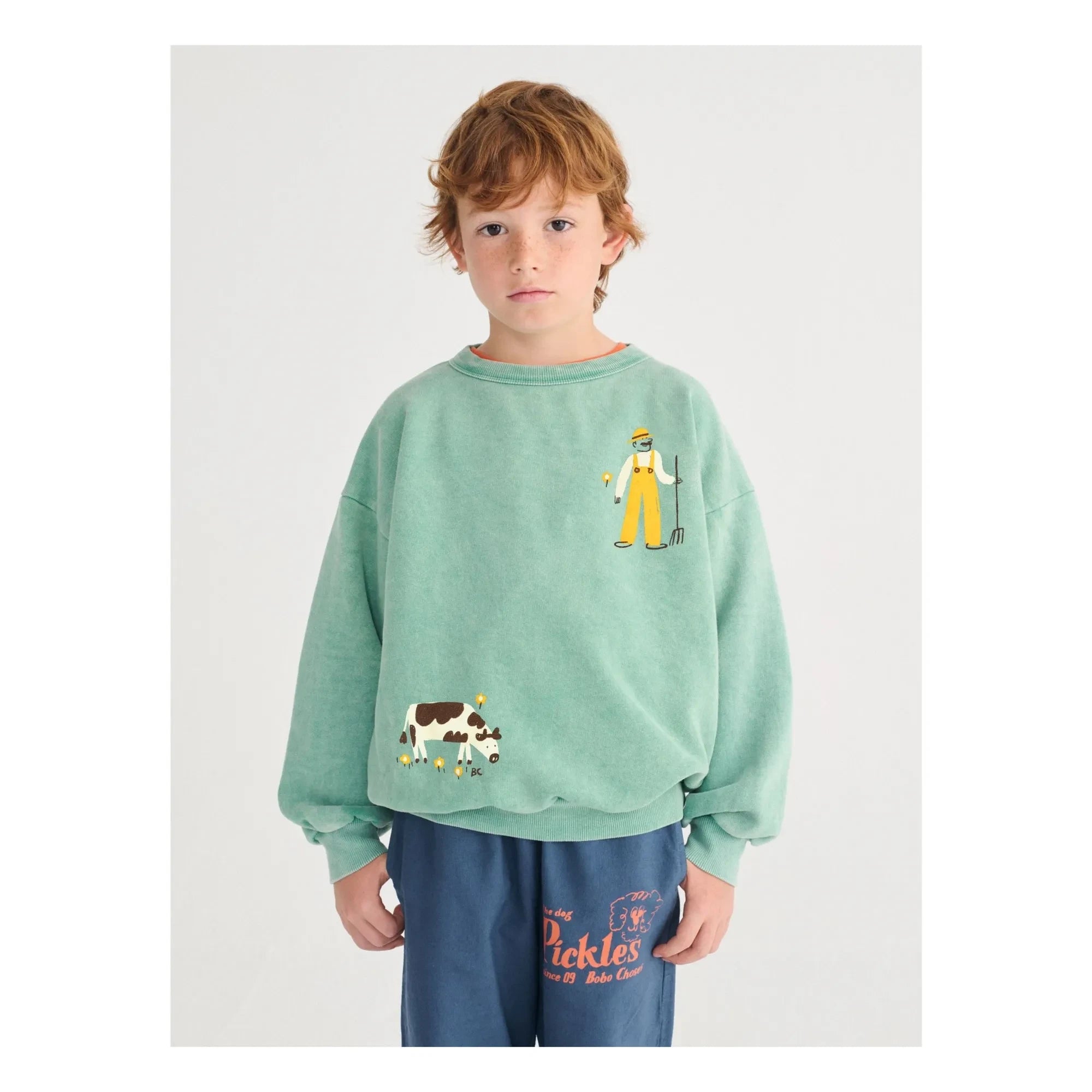 Bobo Choses - Sweat Farm Organik Pamuk | Yeşil
