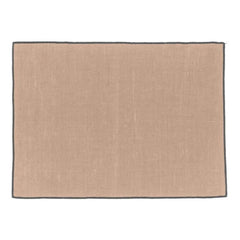 Haomy - Leinen-Platzset mit Borg-Beschichtung | Beige-rosa