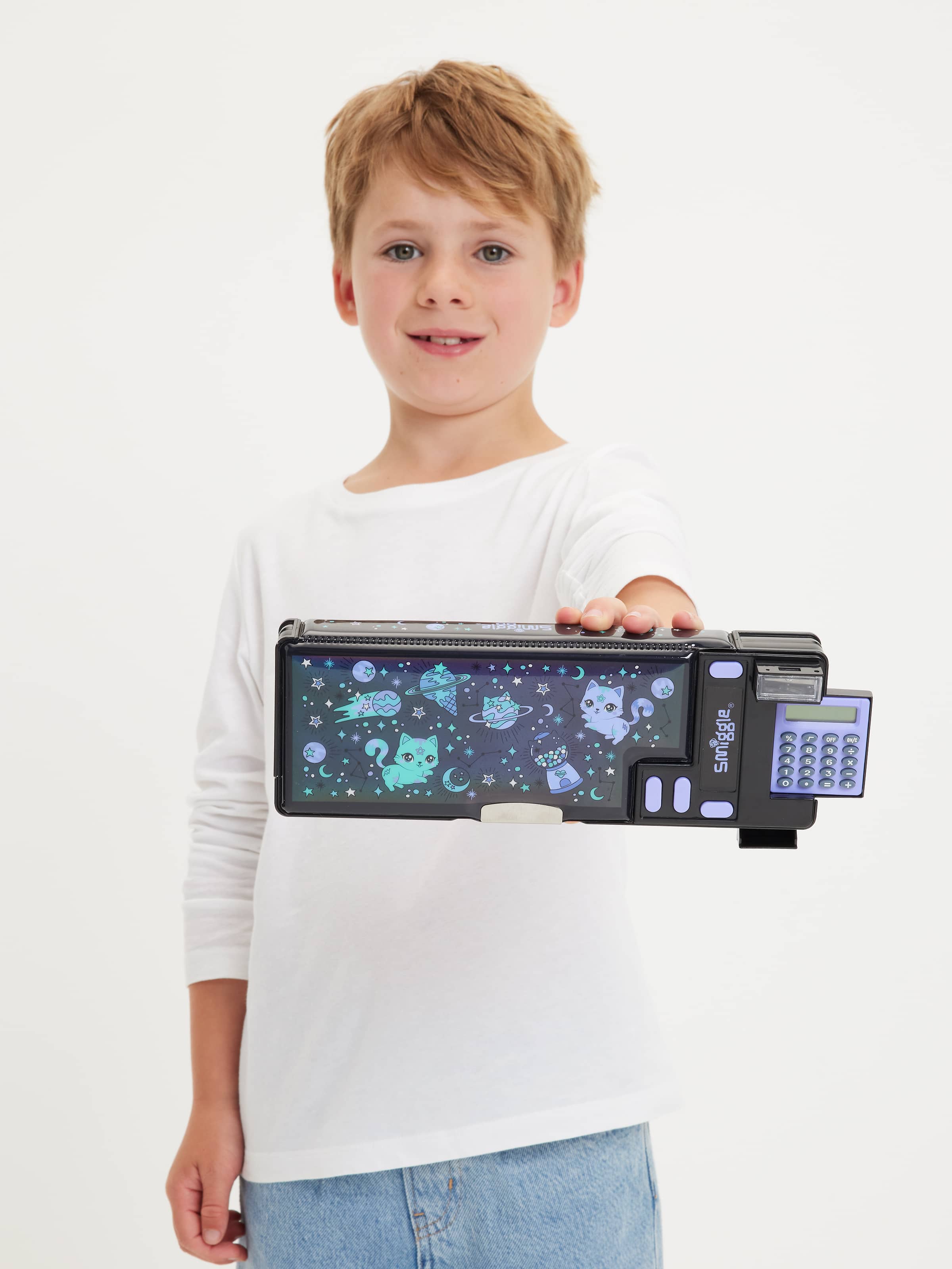 Smiggle - Estuche Automático con Calculadora Rush