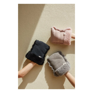 BINIBAMBA - Lammfell-Kinderwagenfäustlinge | Rosa
