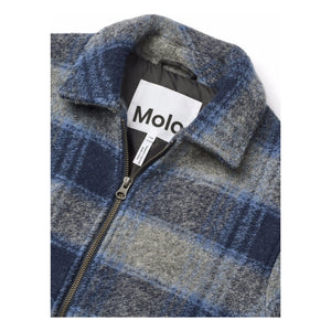 Molo - Hutton Kareli Ceket | Gri mavi