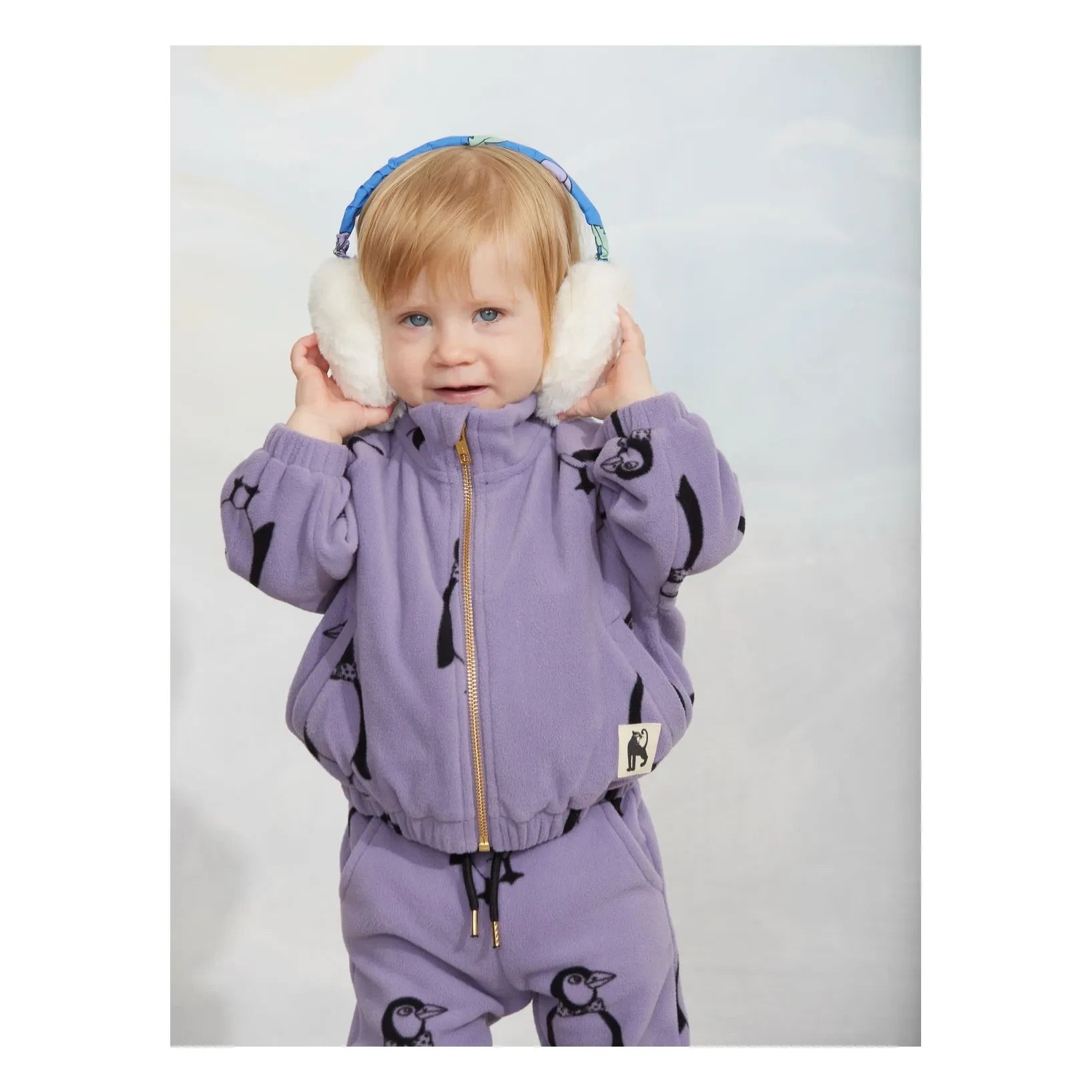 Mini Rodini - Jogger Penguenler Geri Dönüştürülmüş Elyaf | Mor