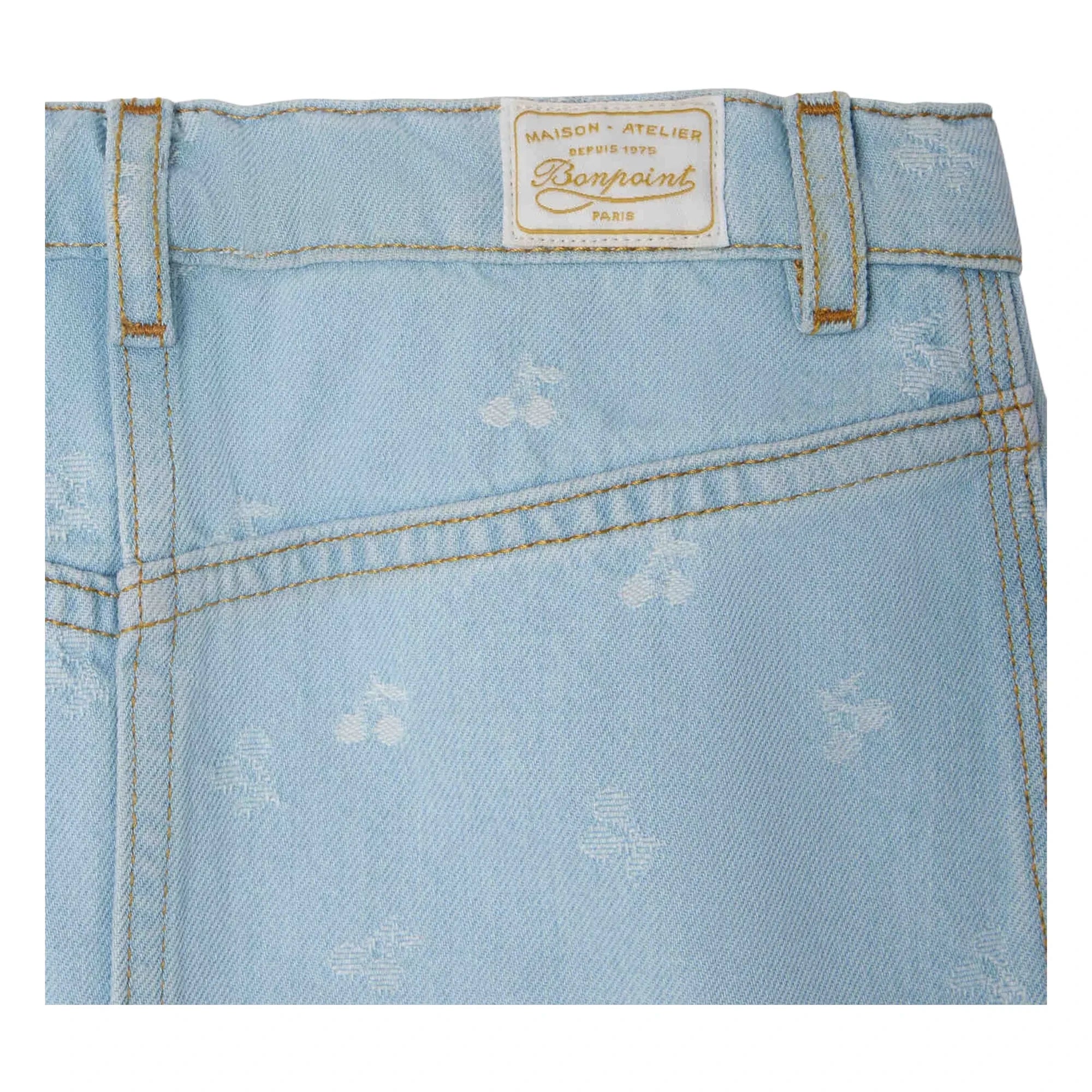 Bonpoint - Tison Cerises Jeansrock | Hellblau
