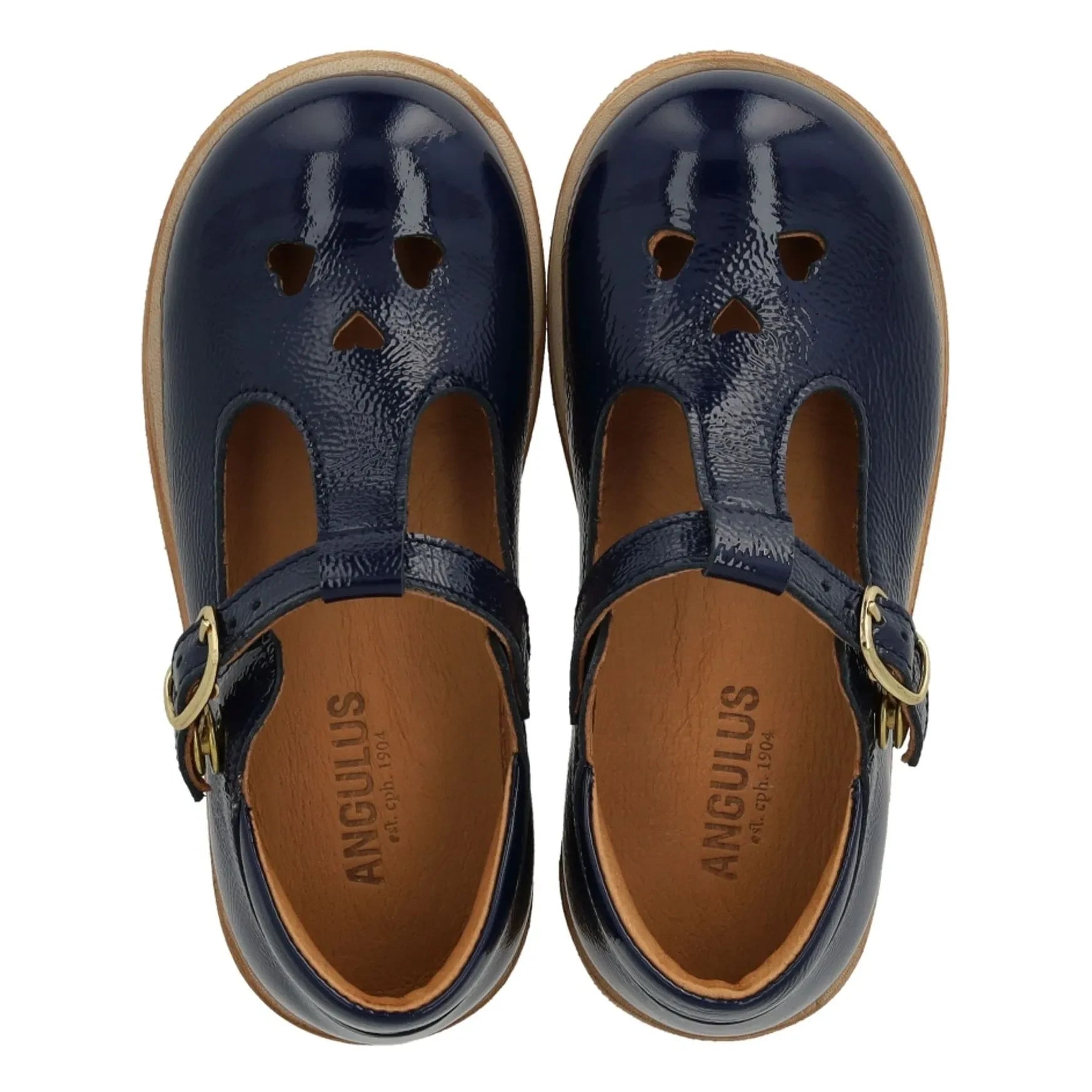 Angulus - Marineblau Lackleder Babys