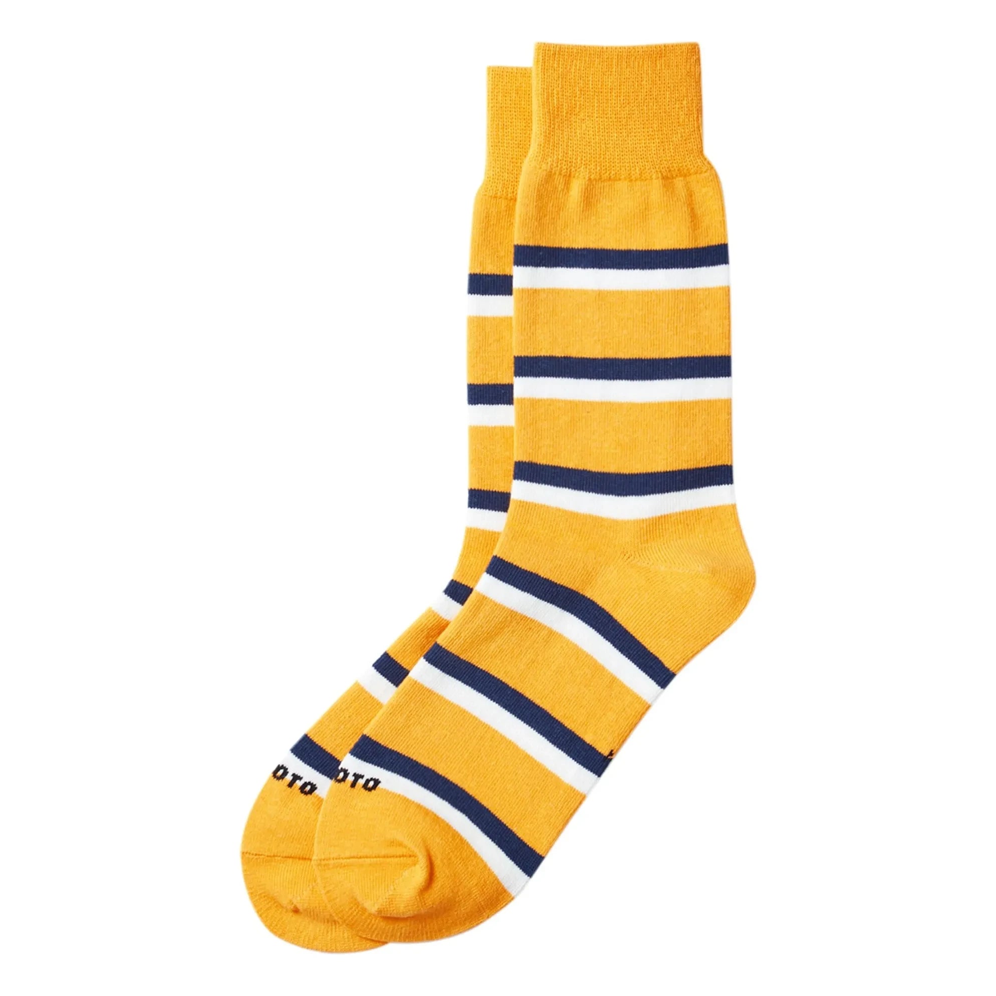 RoToTo - Rugby Çizgili Çorap | Sarı