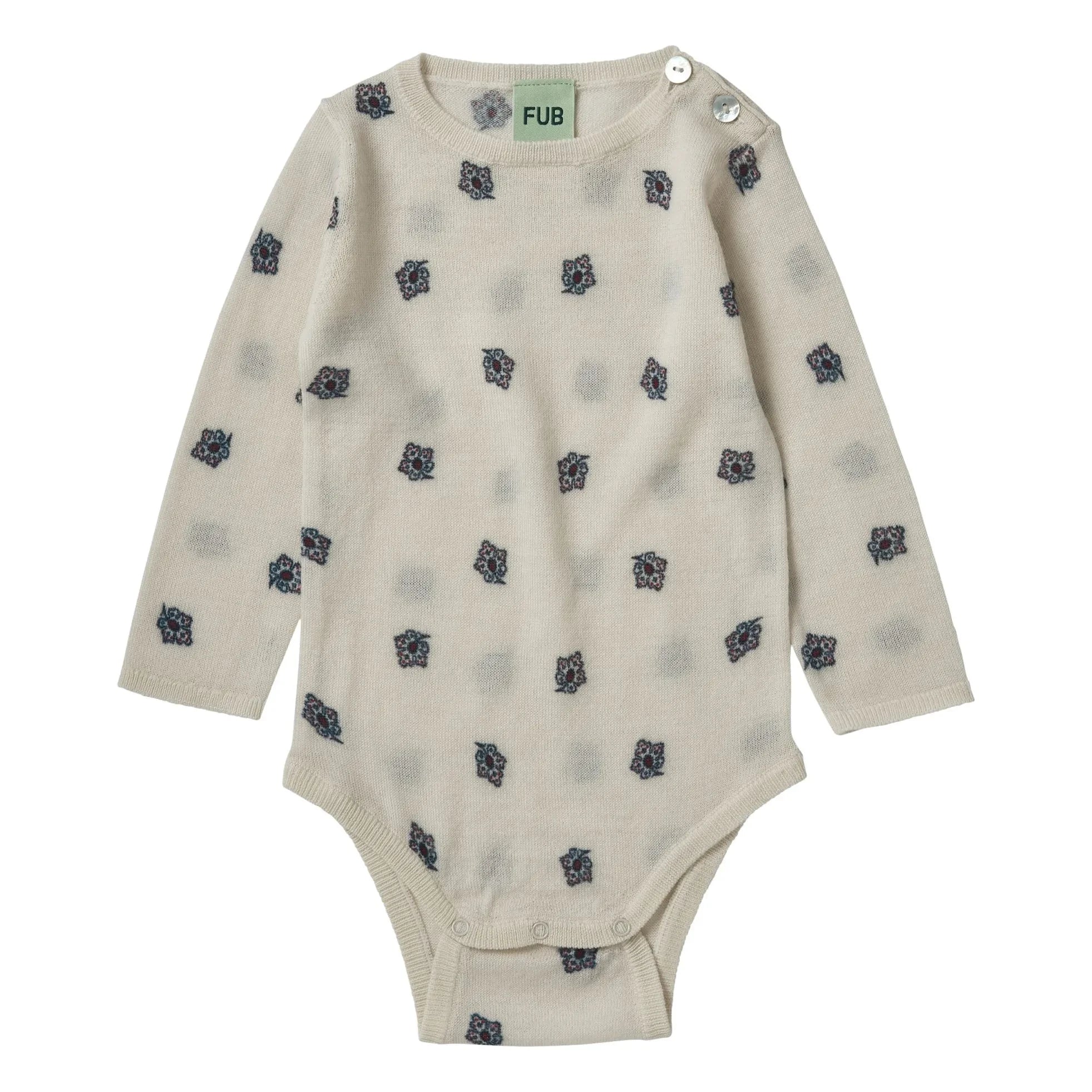 FUB - Body Paisley Punto Extra Fino de Lana Merino | Ecru