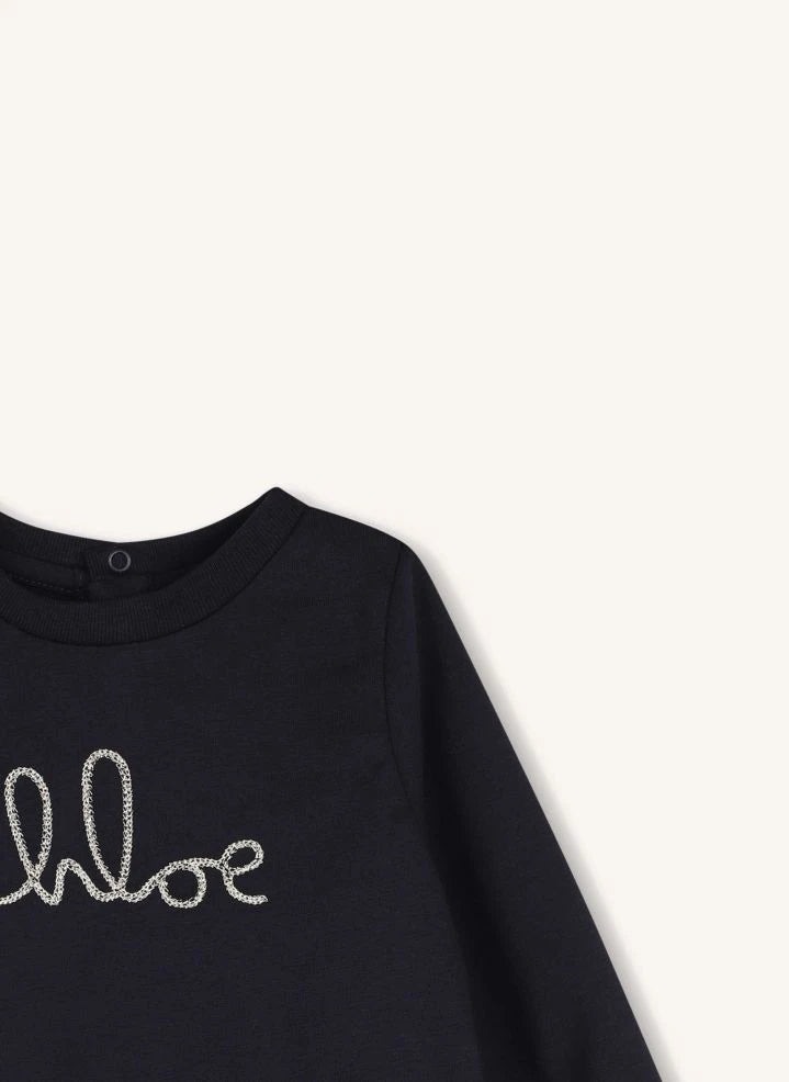 Chloé - Chloé kariertes Kleid- und T-Shirt-Set | Braun