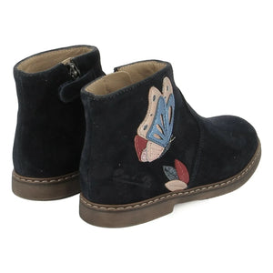 Pom d'Api - Botines de terciopelo City Fly | Azul marino