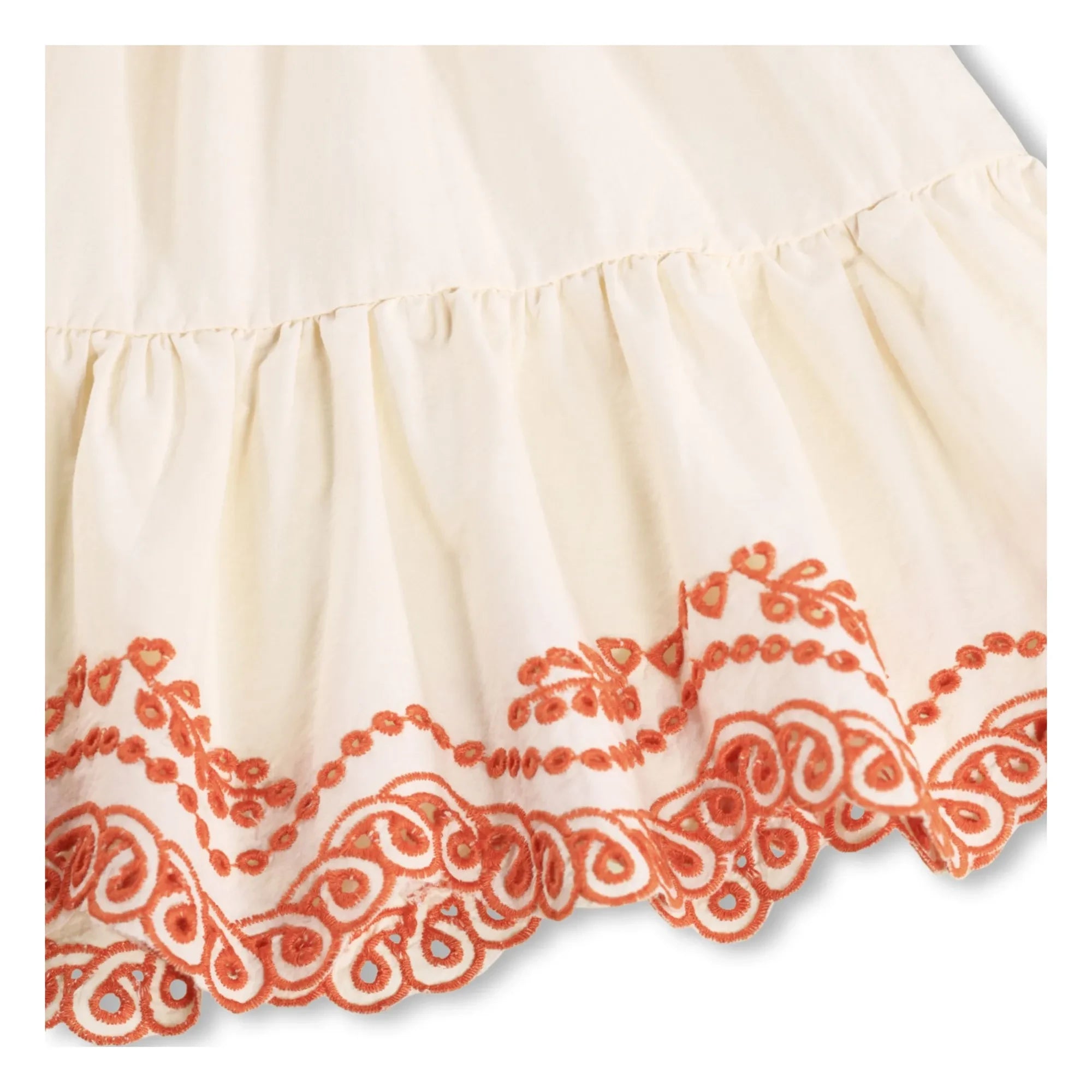 Molo - Cammas Bio-Baumwollkleid mit Rüschen | Creme