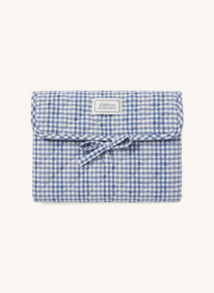 Editions Aimable - Marcel Nomad Bett | Blau Vichy Baumwolle