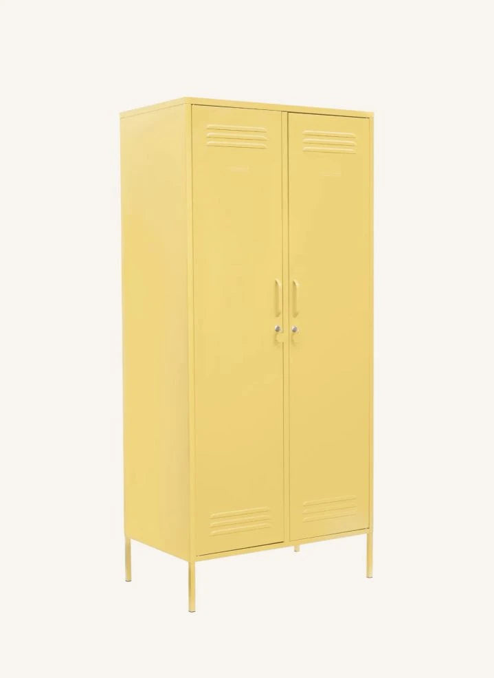 Mustard Made - Twinny Metallschrank | Blasses Gelb