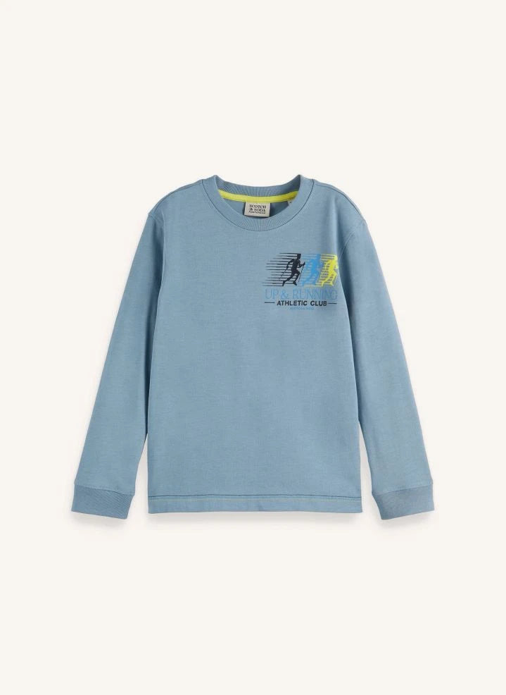 Scotch & Soda - Sanat Baskılı Tişört Organik pamuk | Mavi