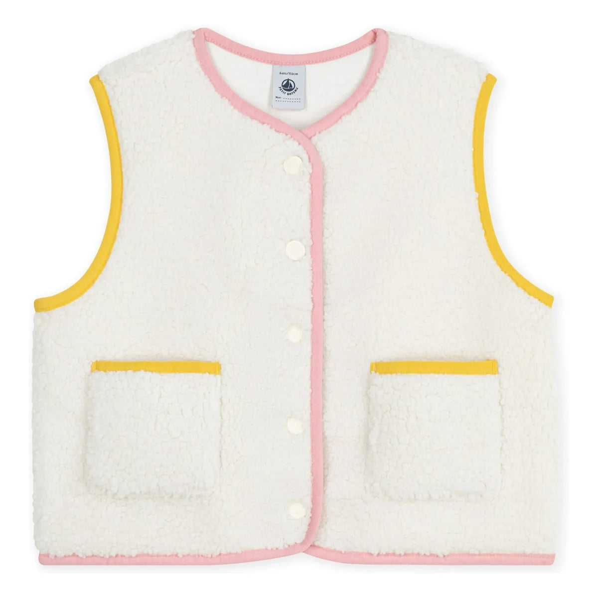 Petit Bateau - Kolsuz Sherpa Ceket | Ekru