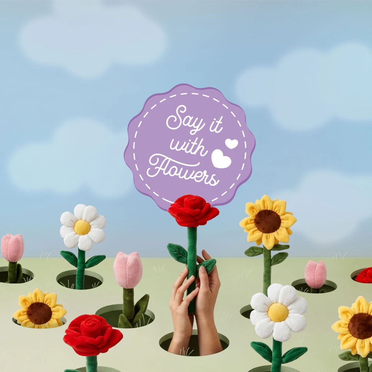 Legami - Tulip Pelüş Oyuncak Bouquet - Say it with Flowers