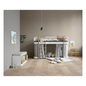 Oliver Furniture - Cortina de cabina para cama alta / litera Madera Original 138 cm | Gris
