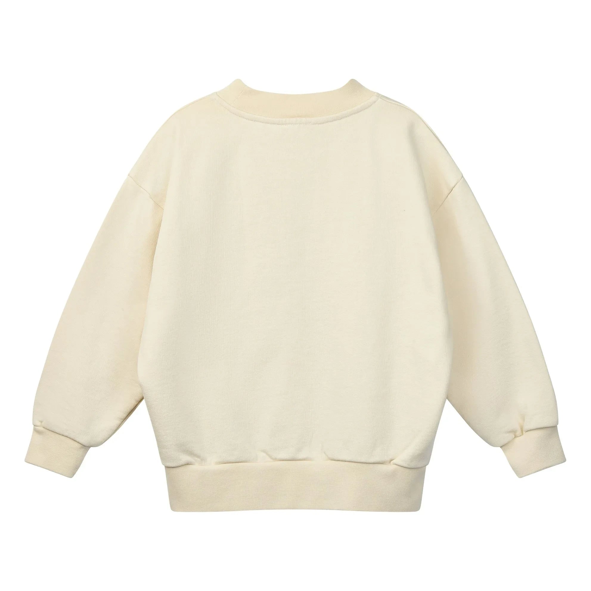 Wynken - Kukka organik pamuklu sweatshirt | Krem