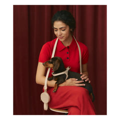 Cafide - Vegan Leather Dog Chest Harness | Beige