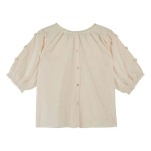 Emile et Ida – Bestickte Baumwollbluse | Creme
