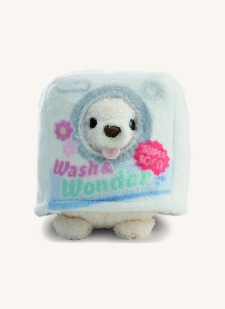 Nici - Washy Köpek Peluş Oyuncak ve Çamaşır Kostümü | Beyaz