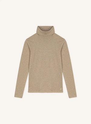 Petit Bateau - Düz balıkçı yaka | Heather beige