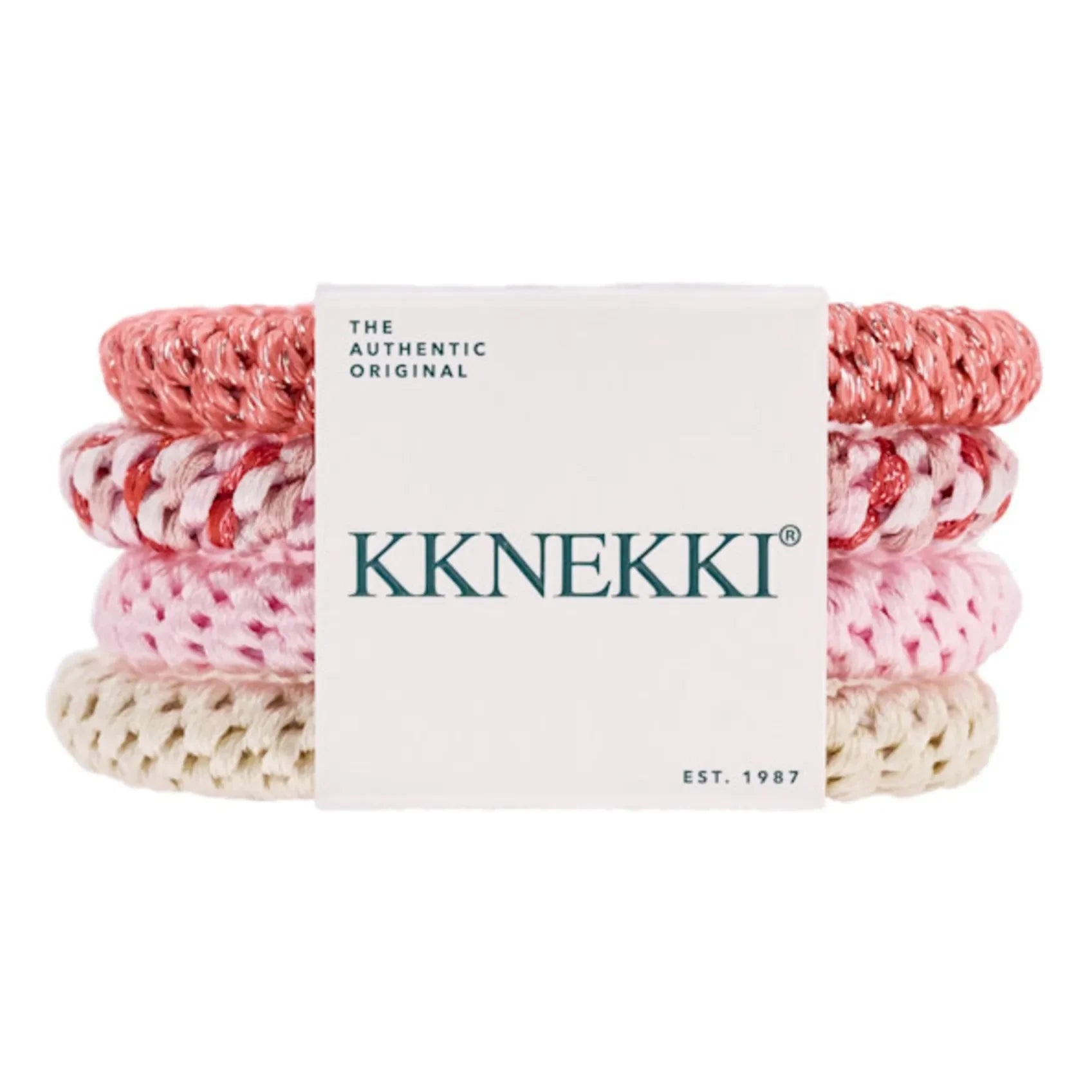 Bon Dep - 4'lü Kknekki 62 saç lastiği seti | Pembe