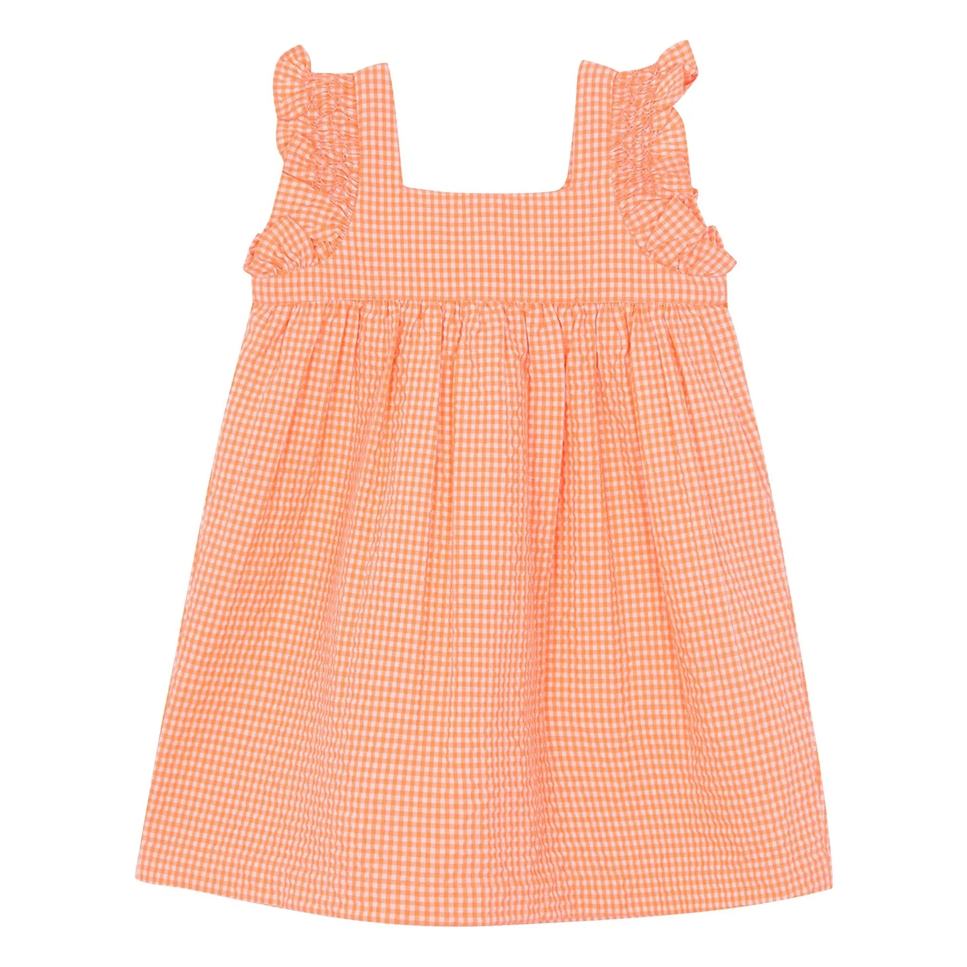 Bonton - Nonna Karo-Kleid | Koralle