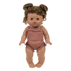 Minikane - Ribana örgü setli Madeleine uykulu gözlü bebek