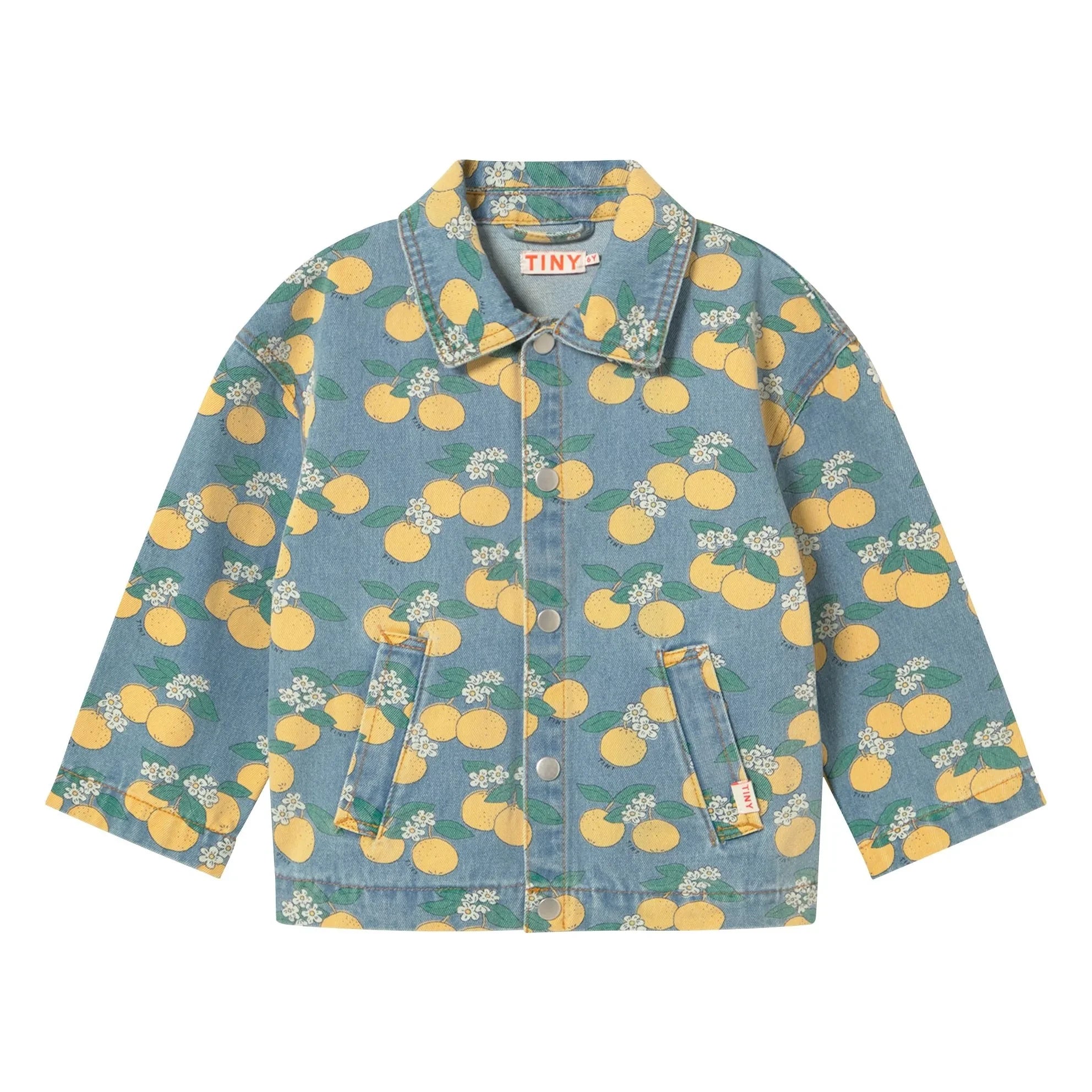 Tinycottons - Turuncu Denim Ceket | Mavi