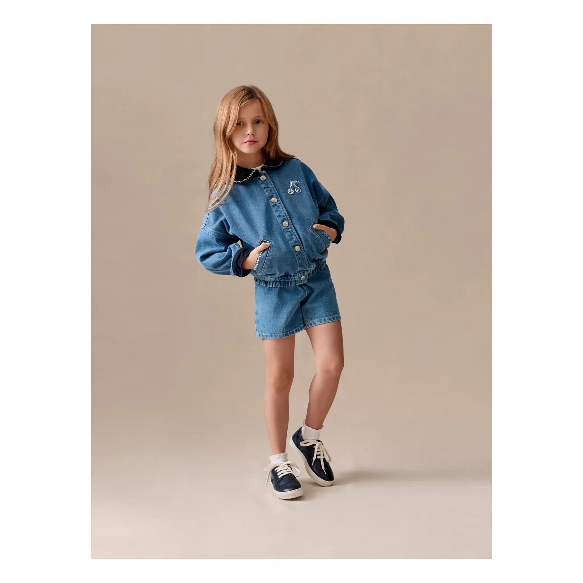 Bonpoint - Milly Denim Shorts Organic Cotton | Blue