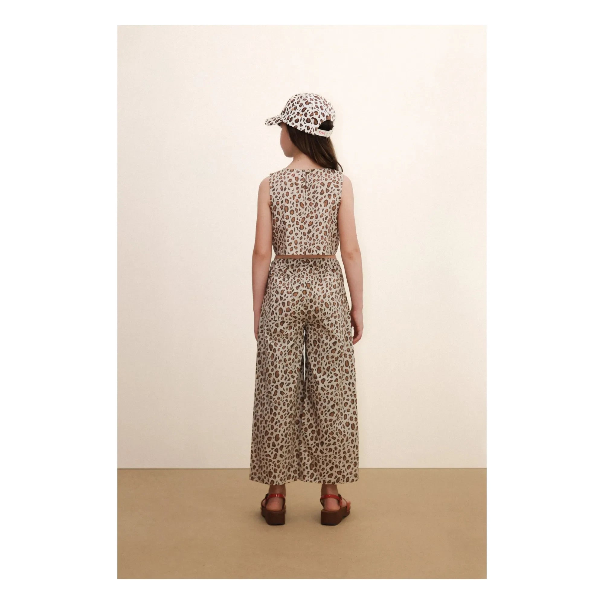 Tinycottons - Poplin Leopar Üst | Kahverengi