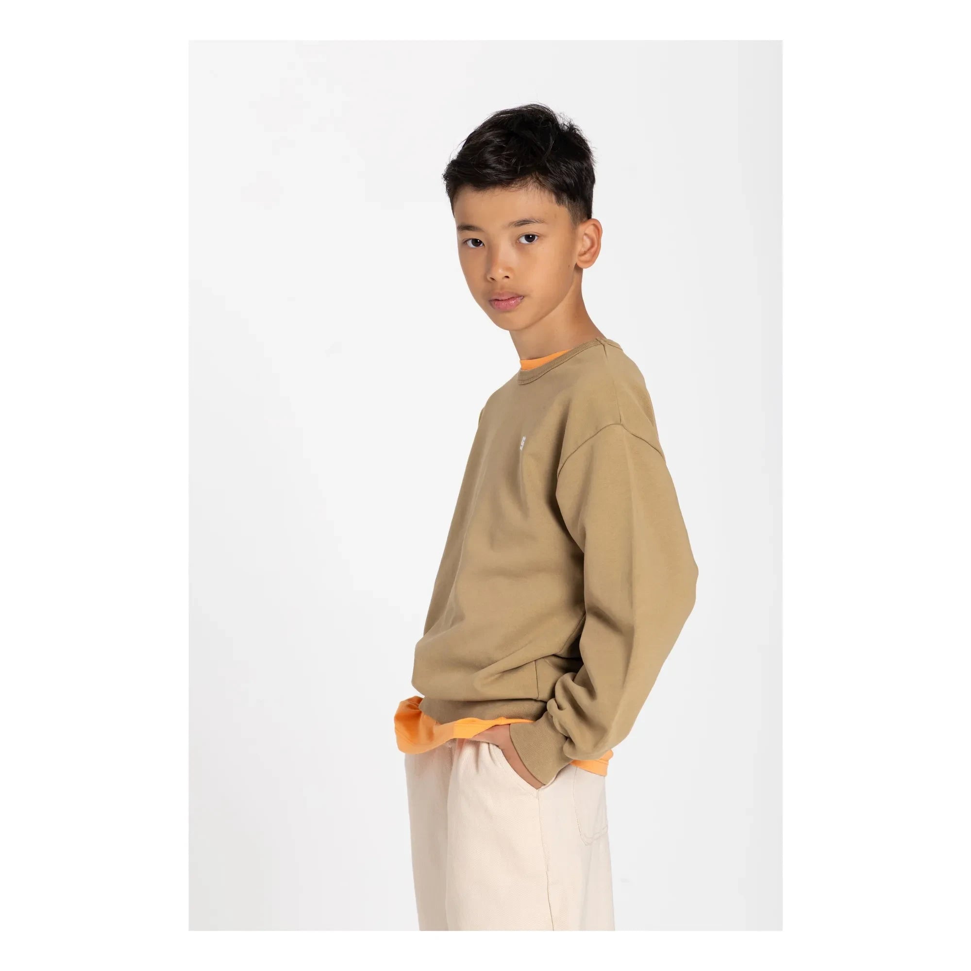 Smallable Kid - Arlo organik pamuk sweatshirt | Kahverengi