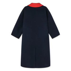 The Tiny Big Sister - Long Wool Coat | Navy