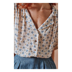 Emile et Ida - Bedruckte Bluse | Blau