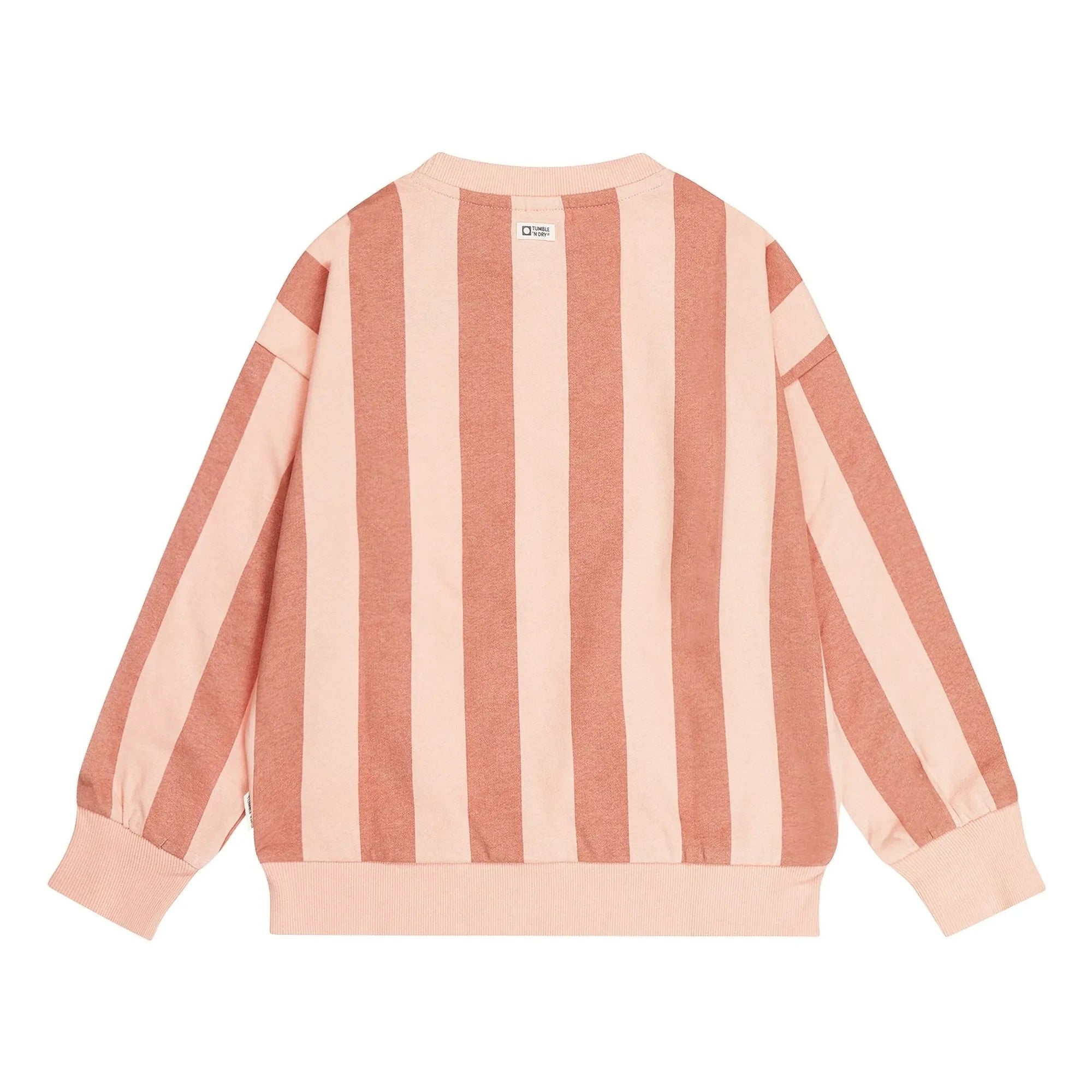 Tumble N'Dry - Sudadera oversize de algodón reciclado con rayas Coquina | Melocotón