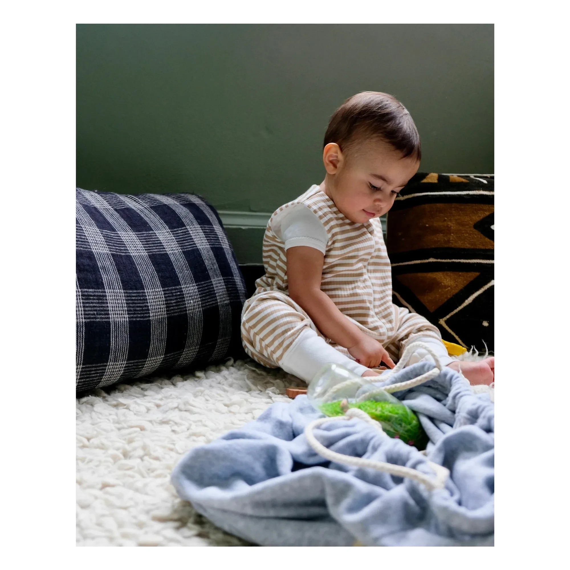 Tante Reine - Organic cotton footed lightweight sleep sack | Honey