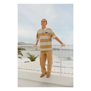 Molo - Gestreiftes Polo-T-Shirt aus Bio-Baumwolle Reef | Beige
