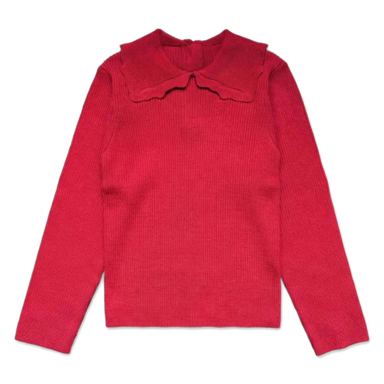 Louis Louise - Alinou Peter-Pan-Kragen Pullover | Rot