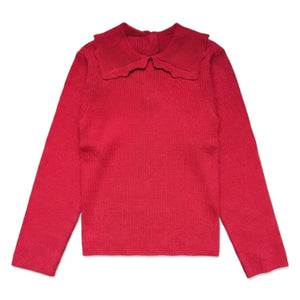 Louis Louise - Alinou Peter-Pan-Kragen Pullover | Rot