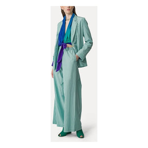 Forte Forte - Square Cut Taffeta Embroidered Jacket | Aqua