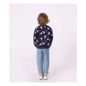 Petit Bateau - Badminton polar sweatshirt | Gece mavisi
