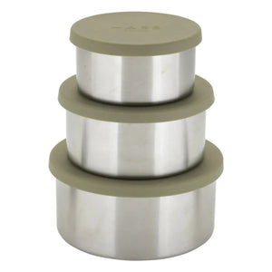 Haps Nordic - Edelstahldosen L - 3er Set | Olive