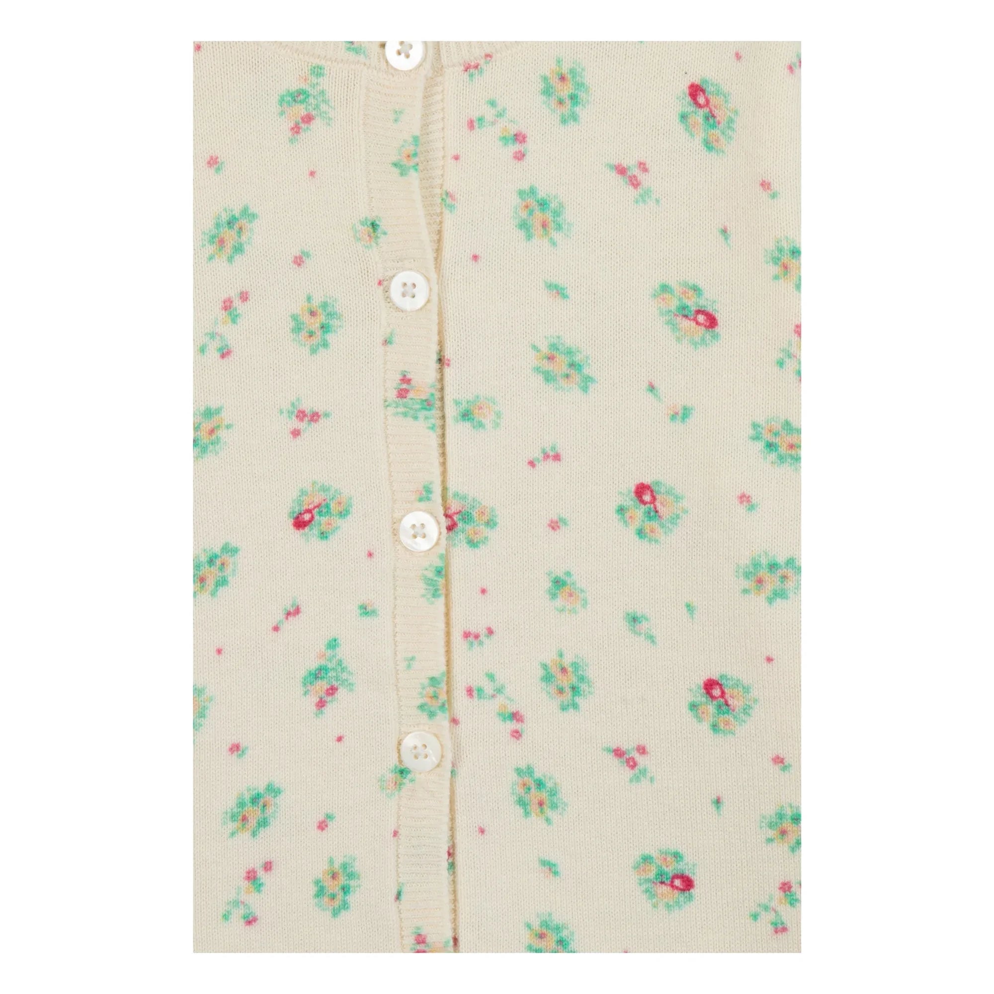 Bonton - Lilou Coco Bouquets hırka | Krem